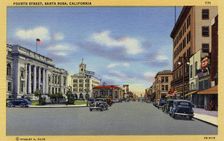 Fourth Street, Santa Rosa, California, USA, 1940