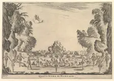 Fourth scene, the sea, from The marriage of the gods (Le nozze degli Dei), 1637. Creator: Stefano della Bella