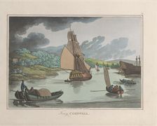 Fowey, Cornwall, from "Sketches from Nature", 1822., 1822. Creators: Thomas Rowlandson, Joseph Constantine Stadler