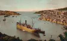 Fowey from Hall Walk c1930