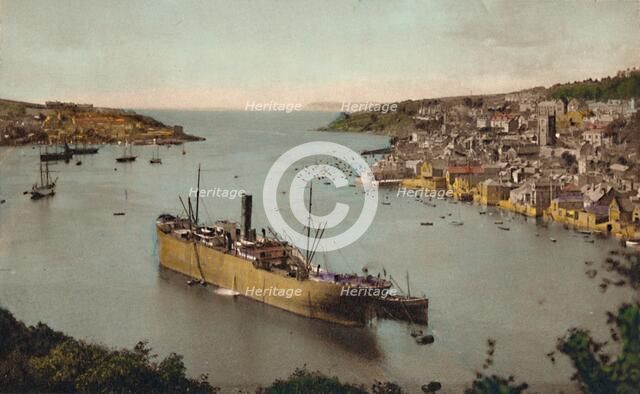 'Fowey from Hall Walk', c1930. Artist: Unknown.