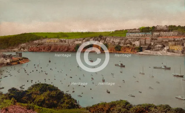 'Fowey from Polruan, c1930. Artist: Unknown.