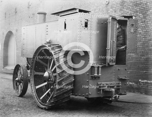 Fowler armoured traction engine. Creator: Unknown.