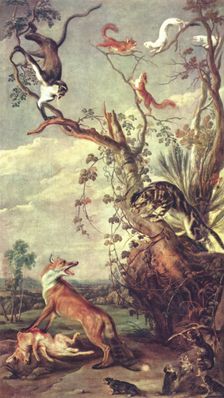 Fox and cat, between 1625 and 1627. Creator: Frans Snyders
