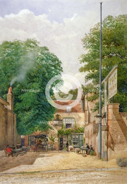 Fox and Crown Public House, Highgate, London, 1892. Artist: John Crowther
