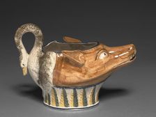 Fox and Swan Creamer, c. 1800. Creator: Unknown