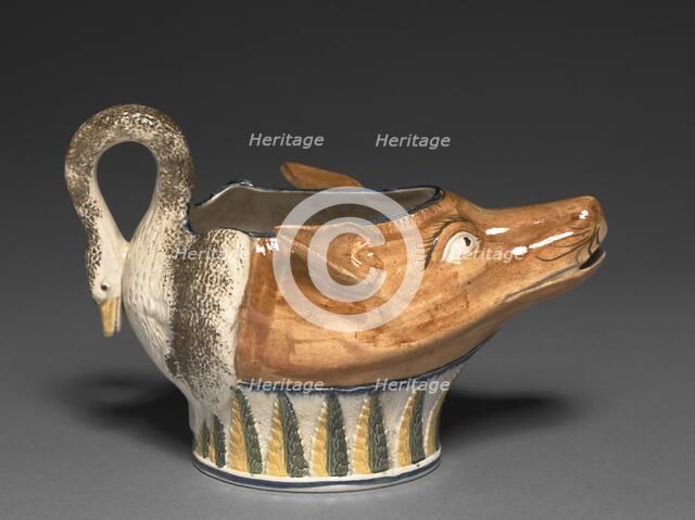 Fox and Swan Creamer, c. 1800. Creator: Unknown.