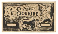 Fox, Busts of Two Women, and a Rabbit, headpiece for Le sourire, 1899/1900. Creator: Paul Gauguin