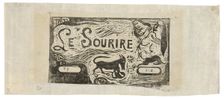 Fox, Busts of Two Women, and a Rabbit, headpiece for Le sourire, 1899/1900. Creator: Paul Gauguin