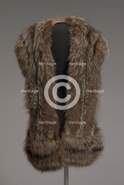 Fox fur stole designed by Lustick Furriers from Mae's Millinery Shop, 1941-1994. Creator: Lustick Furriers.