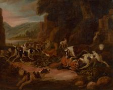 Fox Hunt, 1680-1690. Creator: Adriaen Cornelisz Beeldemaker