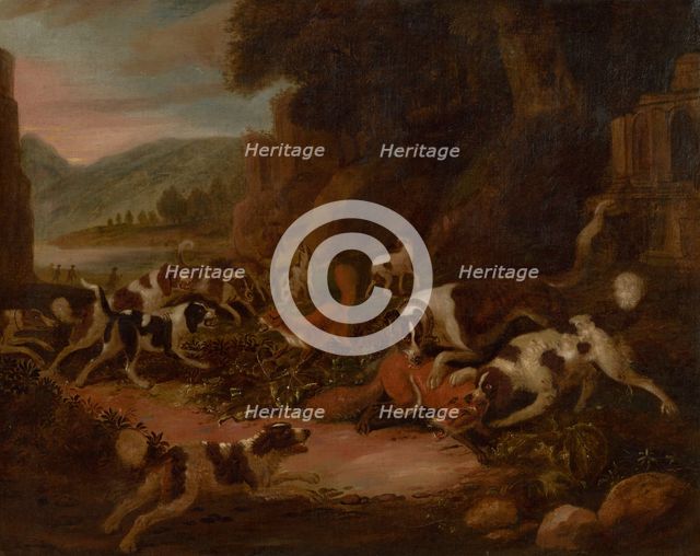 Fox Hunt, 1680-1690. Creator: Adriaen Cornelisz Beeldemaker.