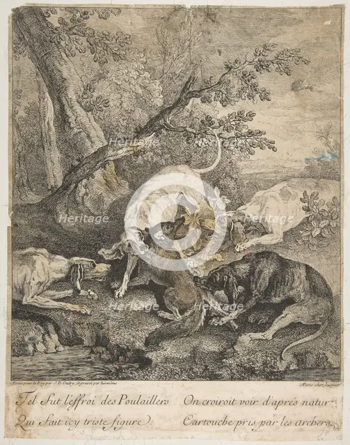 Fox Hunt, 1736. Creator: Jean-Baptiste Oudry.