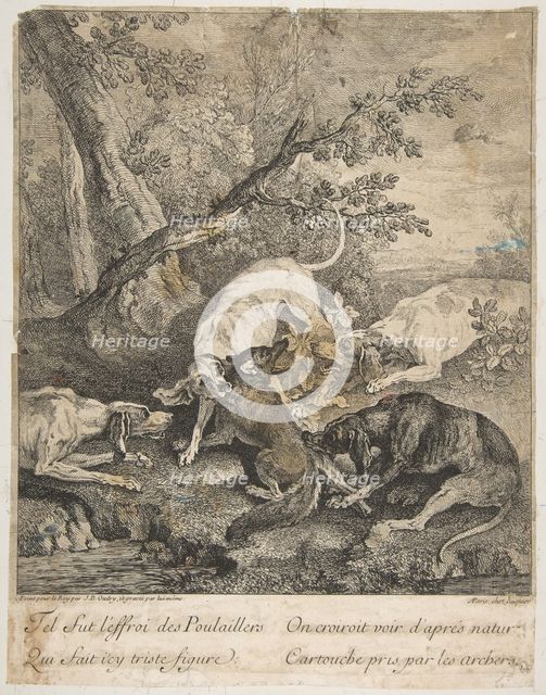 Fox Hunt, 1736. Creator: Jean-Baptiste Oudry.