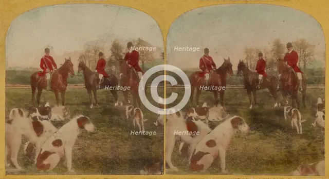 Fox hunt, about 1860. Creator: Unknown.