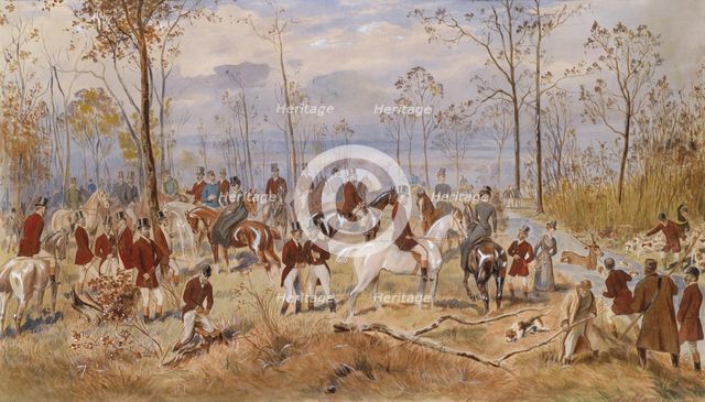 Fox hunting, c. 1890. Artist: Blaas, Julius, von (1845-1922)