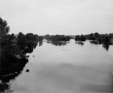Fox River looking down from Batavia, between 1880 and 1899. Creator: Unknown