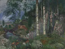 Foxgloves, 1909. Creator: Nikolai Johannes Astrup