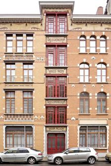 Foyer Schaerbeek, 53-59 Rue Victor Hugo, Brussels, Belgium, (1909) c2014-2017. Artist: Alan John Ainsworth