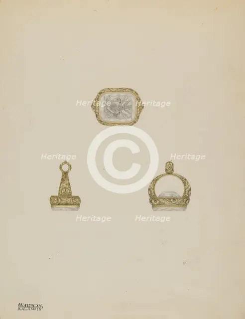 Fob Seal, c. 1937. Creator: Eliseo Rodriguez.