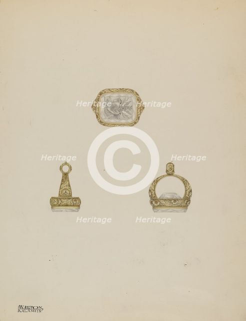Fob Seal, c. 1937. Creator: Eliseo Rodriguez.