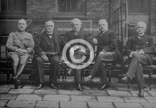 Foch, Clemenceau, Lloyd George, Orlando, Sonnino, between c1915 and c1920. Creator: Bain News Service.
