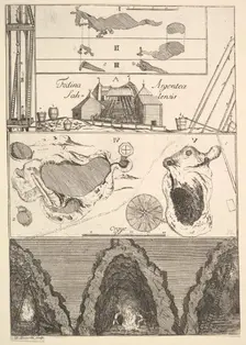 Fodina argentea Sahlensis - A Silver Mine at Sala - I (from Aubry de La Mottraye's "Tra..., 1723-24. Creator: William Hogarth