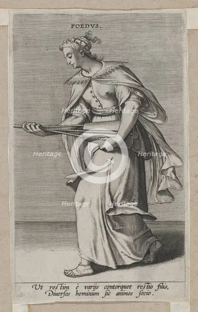 Foedus, from Prosopographia, ca. 1585-90., ca. 1585-90. Creator: Philip Galle.