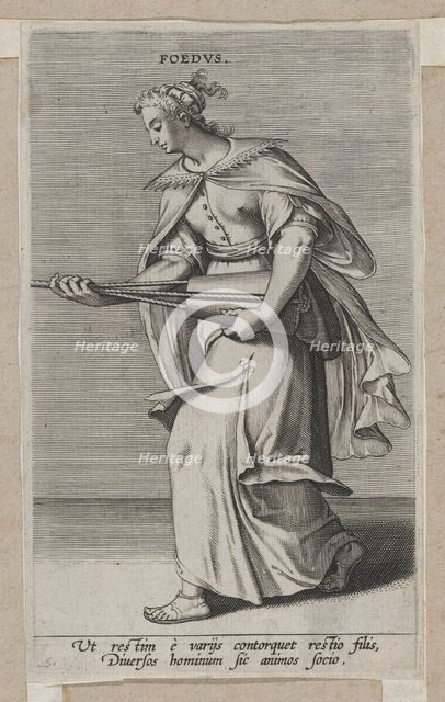 Foedus, from Prosopographia, ca. 1585-90., ca. 1585-90. Creator: Philip Galle.