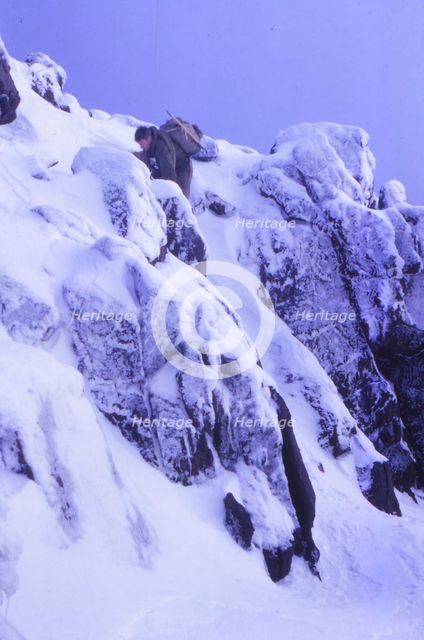 'Fog Crystals', or Hoar Frost rock formations, Cuillin Hills, Isle of Skye, Scotland, 20th century. Artist: CM Dixon.