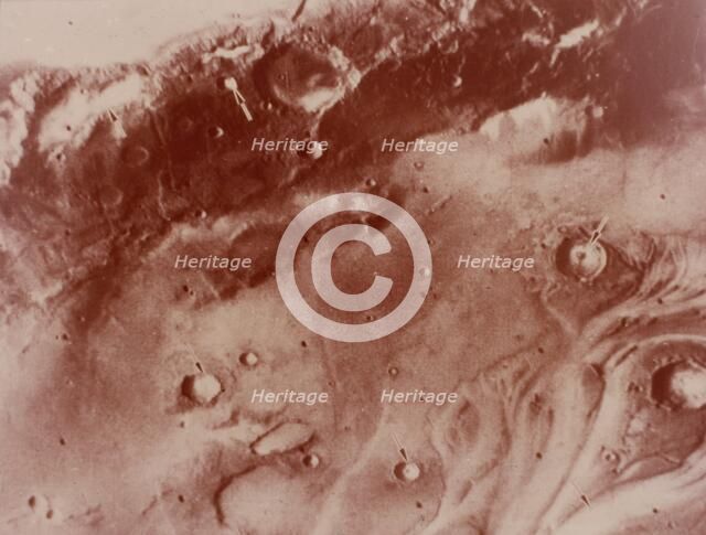 'Fog'-filled craters, Mars. Creator: NASA.