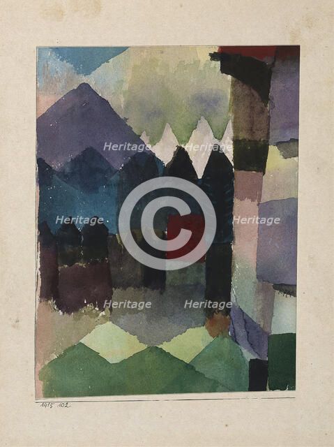 Föhn im Marc'schen Garten, 1915. Creator: Klee, Paul (1879-1940).