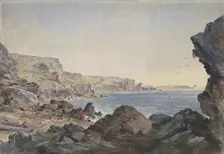 Foilhummerum Bay, Valentia, Looking Seawards from the Point at Which the Cable..., 1865-66. Creator: Robert Charles Dudley