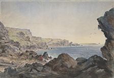 Foilhummerum Bay, Valentia, Looking Seawards from the Point at Which the Cable..., 1865-66. Creator: Robert Charles Dudley