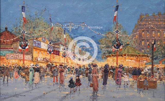 Foire aux Pains d'Epices. Place de la Nation, c. 1930. Artist: Galien-Laloue, Eugene (1854-1941)