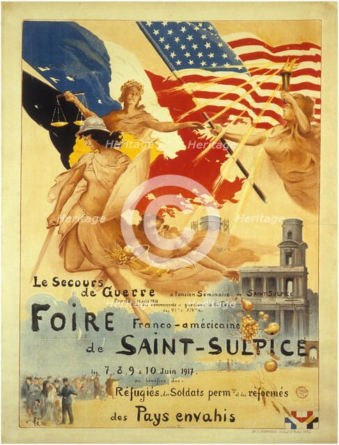 Foire franco-américaine de Saint Sulpice, 1917. Creator: Romberg de Vaucorbeil, Maurice (1862-1943).