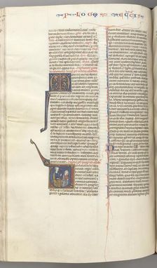 Fol. 247v, Ecclesiastes, historiated initial V, Solomon teaching, c. 1275-1300. Creator: Unknown