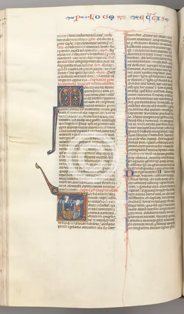 Fol. 247v, Ecclesiastes, historiated initial V, Solomon teaching, c. 1275-1300. Creator: Unknown.