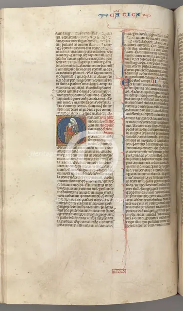 Fol. 249v, Song of Songs, historiated initial O, theVirgin and Child, c. 1275-1300. Creator: Unknown.