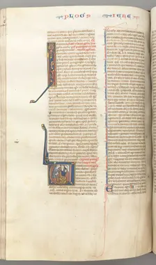 Fol. 292v, Jeremiah, historiated initial V, the stoning of Jeremiah, c. 1275-1300. Creator: Unknown