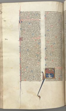 Fol. 224v, Psalm 68, historiated initial S, David in the water appealing to God above, c. 1275-1300. Creator: Unknown