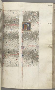 Fol. 230r, Psalm 97, historiated initial C, two clerics singing at a lectern. , c. 1275-1300. Creator: Unknown