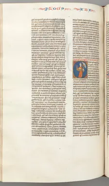 Fol. 361v, Habbakuk, historiated initial O, Habbakuk holding a basket and two stones..., c. 1275-130 Creator: Unknown