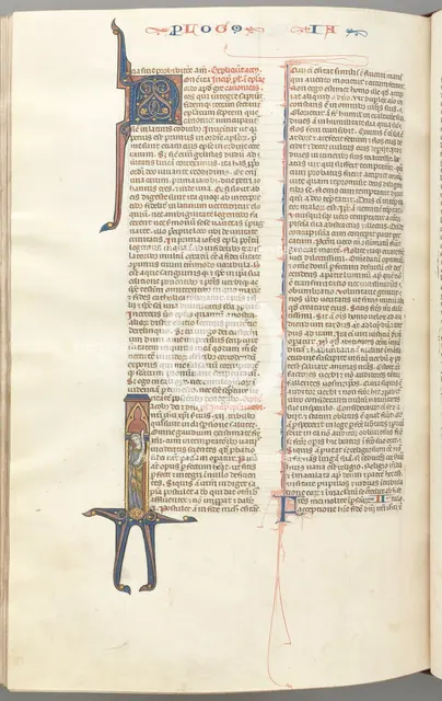Fol. 476v, James, historiated initial I, James standing with a scroll, c. 1275-1300. Creator: Unknown.