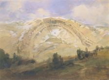 Folded Strata, a Great Geological Arch, Colorado, 1874. Creator: William Henry Holmes