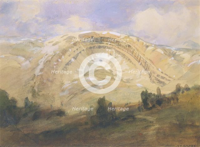 Folded Strata, a Great Geological Arch, Colorado, 1874. Creator: William Henry Holmes.