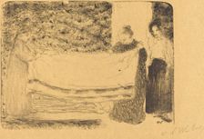 Folding the Linen (Le pliage du linge), 1893. Creator: Edouard Vuillard
