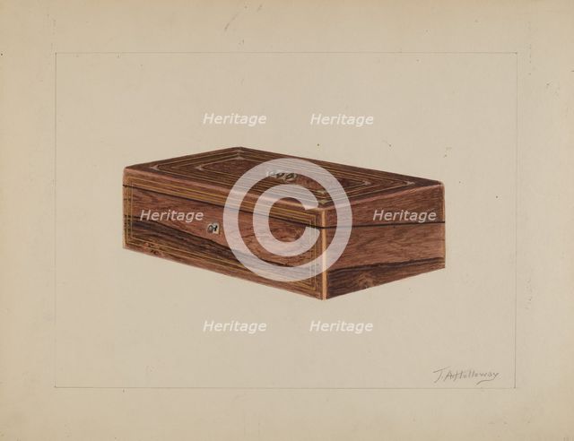 Folding Desk, c. 1937. Creator: Thomas Holloway.