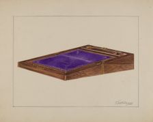 Folding Desk, c. 1937. Creator: Thomas Holloway