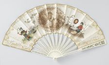 Folding fan decorated with figures, c.1790. Creators: Francis Wheatley, Unknown